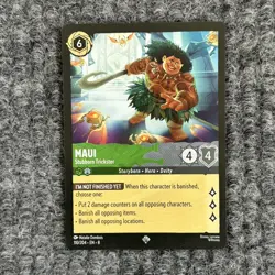 Disney Lorcana Reign of Jafar Maui Stubborn Trickster 110/204 Super Rare NM - Image 1