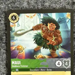 Disney Lorcana Reign of Jafar Maui Stubborn Trickster 110/204 Super Rare NM - Image 3
