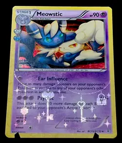 Meowstic RC15/RC32 MP Holo Heart Lock & Key Art Radiant Collection Pokemon Card! - Image 1