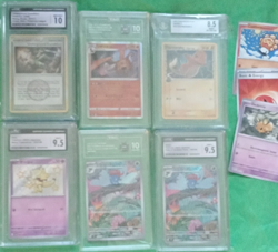 Pokemon TCG Graded & Regular Card Lot Charizard, Charmander, Abra, Gloom - Image 1
