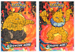 POKEMON - CRYSTAL CARD COLLECTION * DROWZEE & HYPNO - CRACKED ICE HOLO - Image 1