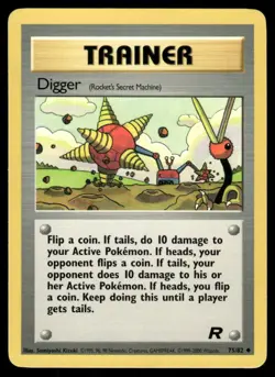 Pokemon Cards Digger 75/82 Team Rocket Uncommon NM *2 - Image 1