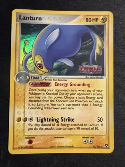 Lanturn 15/108 EX Power Keepers Reverse Holo Stamped Rare Pokemon Card 2007 - Image 1