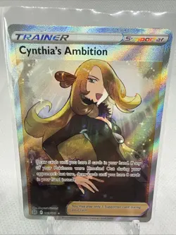 Pokemon TCG Cynthia's Ambition Trainer Rare Holo Card 169/172 Brilliant Stars - Image 1
