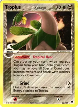 Pokemon TCG Tropius 23/101 Dragon Frontiers Common Rare DMG - Image 1