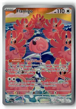 Flamigo 227/193 Illustration Rare Paldea Evolved Pokemon NM b3 - Image 1