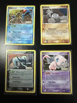 Pokemon EX Legend Maker Holo Lot - Mew, Absol, Tentacruel, Geodude - Image 1