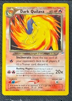 DARK QUILAVA 39/105 UC NEO DESTINY POKEMON NM - Image 1