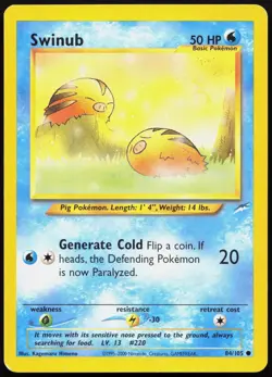 SWINUB 84/105 COMMON NEO DESTINY POKEMON MP - Image 1