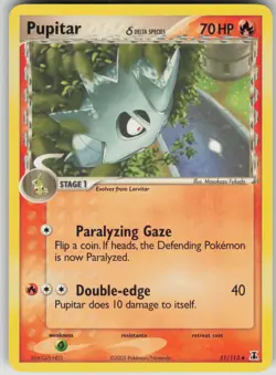 Pokemon TCG Pupitar (Delta Species) Uncommon Delta Species 51/113 - Image 1