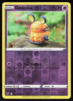 Dedenne 077/185 Common Vivid Voltage Pokemon Reverse Holo Lightly Played - Image 1