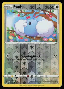 Swablu 132/203 Common Evolving Skies Pokemon Reverse Holo Lightly Played - Image 1