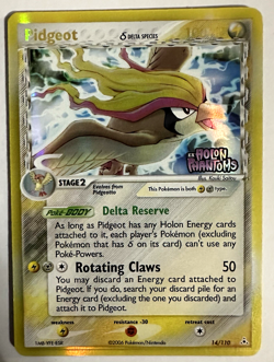Pokemon Pidgeot Delta Species 14/110 Reverse Holo Holon Phantoms Stamped NM/LP - Image 1