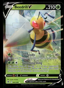 BEEDRILL V 001/189 HOLO V RARE ASTRAL RADIANCE POKEMON NM/M - Image 1