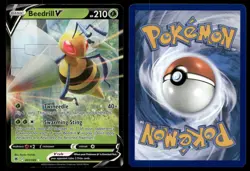 BEEDRILL V 001/189 HOLO V RARE ASTRAL RADIANCE POKEMON NM/M - Image 3
