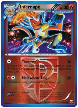 Pokemon TCG - Infernape - 17/135 - Reverse Holo Rare - Plasma Storm [Near Mint] - Image 1