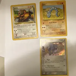Old Pokemon tcg holo promo Tauros5/17 Tauros 47/64 Onix 56/102 Base Set - Image 1