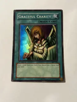 Yu-Gi-Oh! Graceful Charity SDP-040 Super Rare 1st Ed Pegasus Holo Konami - Image 1