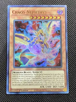 YuGiOh! - Chaos Nephthys BACH-EN025 Ultra Rare 1st Edition Near Mint - Image 1