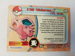 Pokemon Card Nidoran #32 TOPPPS Series 1 Blue Logo 1st Print NEAR MINT Non-Holo! - Image 2