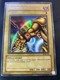 Yu-Gi-Oh! TCG Right Arm of the Forbidden One Legend of Blue Eyes White Dragon... - Image 1