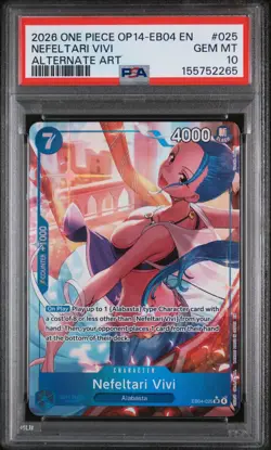 2026 ONE PIECE OP14-EB04-THE AZURE SEA'S SEVEN #025 NEFELTARI VIVI PSA 10 - Image 1