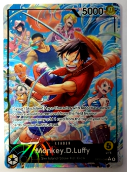 Monkey.D.Luffy - Alt Art Leader - Adventure on Kami's Island - OP15-098 NM - Image 1