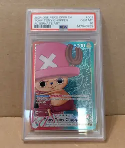 One Piece Tony. Tony.Chopper Leader Alternate Art OP08-001 English PSA 10 - Image 2