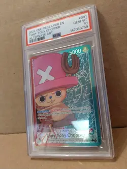 One Piece Tony. Tony.Chopper Leader Alternate Art OP08-001 English PSA 10 - Image 3