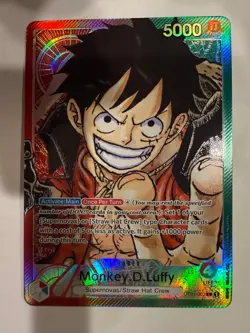 PRE-ERRATA One Piece OP01-003 Monkey D Luffy Alternate Art Leader - Image 1