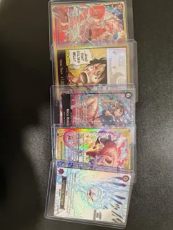 One Piece Lot. 2 Sec Luffy, 1 Gold Don Luffy, 1 Aa Robin, Lightning dragon Aa. - Image 1