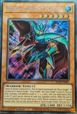 Royal Straight Slasher - BLCR-EN001 - Secret Rare - 1st Edition Yugioh TCG Card - Image 1