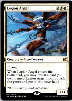Legion Angel 23 R Zendikar Rising Magic: The Gathering NM/M - Image 1