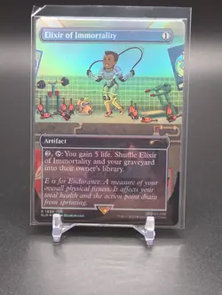 MTG Elixir of Immortality 1634 Secret Lair Drop (Fallout) **MISCUT** Foil Show - Image 1