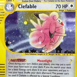 MP Clefable 7/165 Holo Rare Expedition Base Set Pokemon 2002 Kagemaru Himeno - Image 3