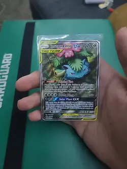 Pokemon TCG Venusaur and Snivy GX SM229 Full Art Tag Team Black Star Promo - Image 1