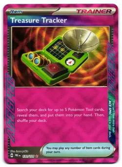 Treasure Tracker 131/131 - 🌊 Prismatic Evolutions Pokemon TCG Holo 🖤 - LP - Image 1
