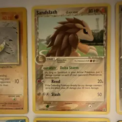 Pokemon delta species Sandshrew Sandslash Aron Staryu Nidoran Female 6-Card Lot - Image 2