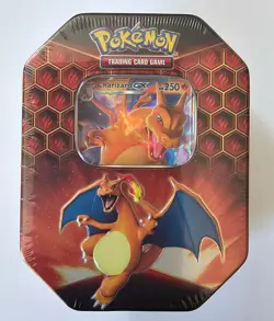 Pokemon Hidden Fates Charizard GX Tin Sealed Collector Tin TCG - Image 1