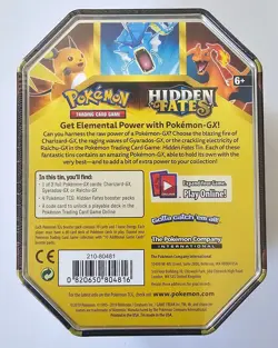 Pokemon Hidden Fates Charizard GX Tin Sealed Collector Tin TCG - Image 2