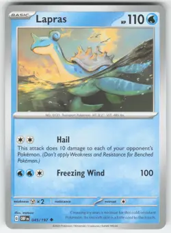 Lapras 045/197 Uncommon Obsidian Flames Pokemon Near Mint - Image 1