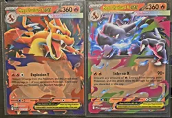 POKEMON TCG MEGA CHARIZARD Y EX + MEGA CHARIZARD X EX ASCENDED/PHANTASMAL NM - Image 1