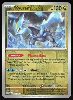 Kyurem 047/064 Uncommon Shrouded Fable Pokemon Reverse Holo Near Mint - Image 1