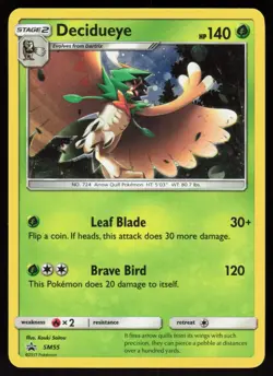 Decidueye - SM55 Holo Promo Sun & Moon Promo Pokemon Holo Lightly Played - Image 1