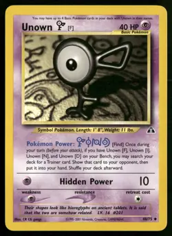 Unown [F] Uncommon Neo Discovery 48/75 Pokemon TCG - Image 1