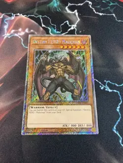 Yugioh Destiny HERO - Malicious RA03-EN001 Platinum Secret Rare 1st Edition NM - Image 1