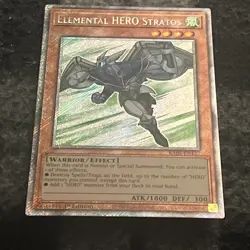 Yugioh Elemental HERO Stratos RA03-EN177 Platinum Secret 1st Edition - Image 1