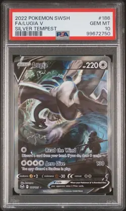 Pokemon Lugia V Silver Tempest Full Alt Art #186 PSA 10 Gem Mint - Image 1