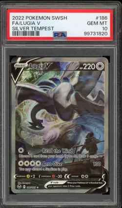 Pokemon Lugia V Silver Tempest Full Alt Art #186 PSA 10 Gem Mint - Image 1