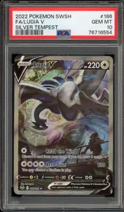 Pokemon Lugia V Silver Tempest Full Alt Art #186 PSA 10 Gem Mint - Image 1